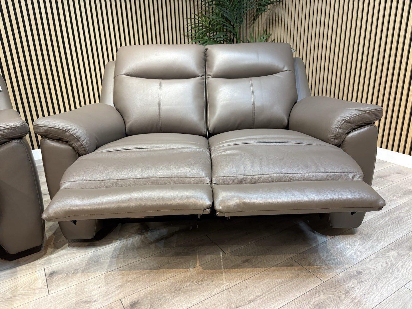 NAVONA 3 Seater + 2 Seater Leather Sofa Set, Power Recliners - RRP £3,498