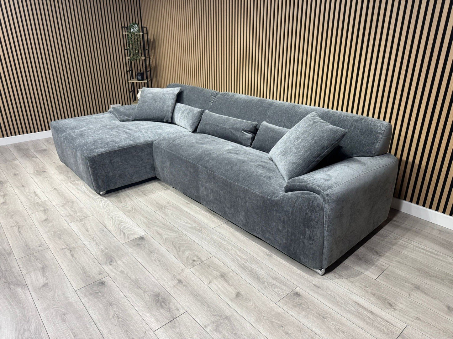 MODENA Large Fabric LHF Open End Chaise Corner Sofa - RRP £2,499
