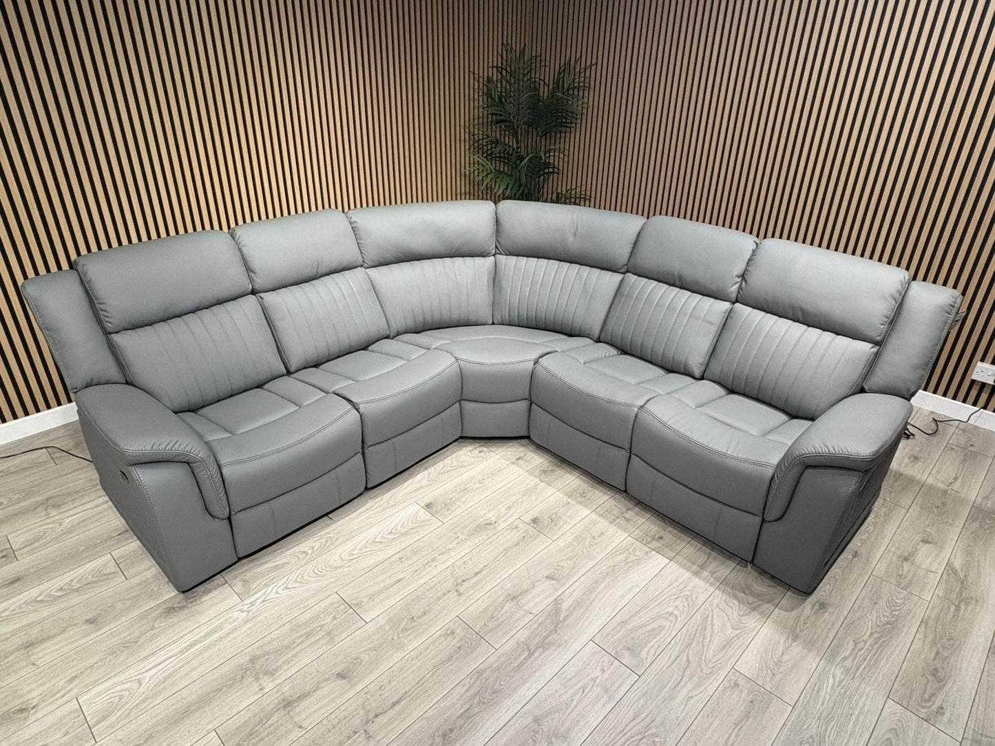 DOMINO Leather Modular Corner Sofa Set, Power Recliners - RRP £2,995