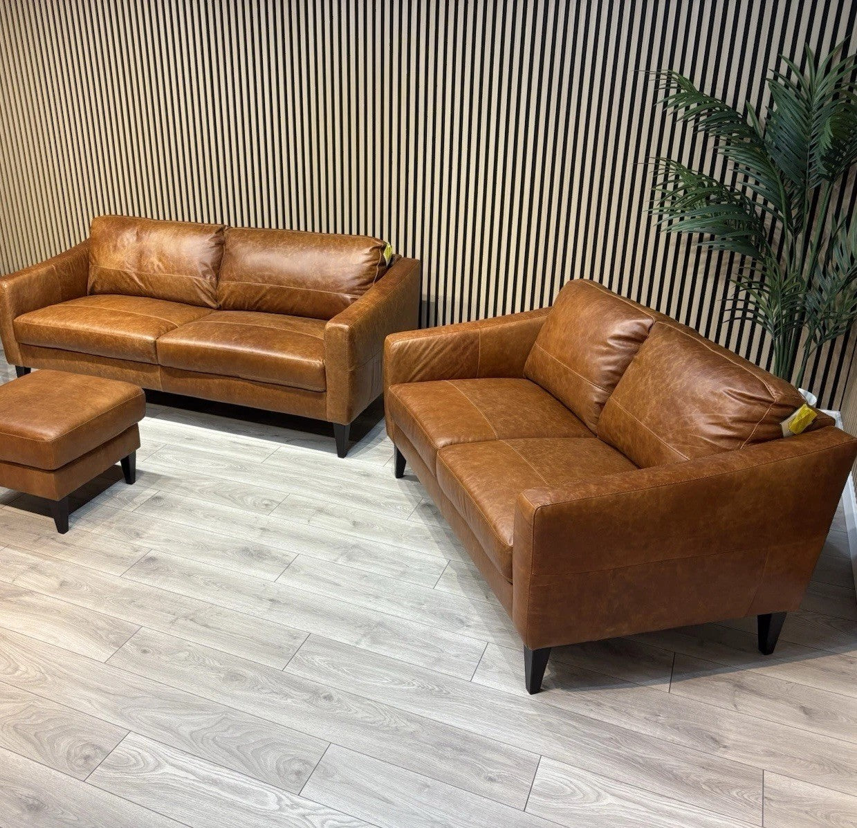John Lewis BAILEY Style Leather 3 + 2 Seater Sofa Set - RRP £3978