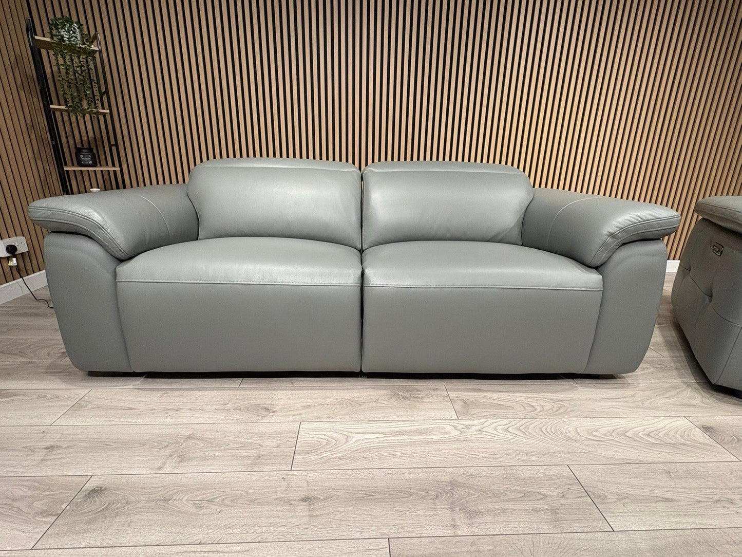 F. Village INCA Style Leather 3 + 2 Seater Power Recliner Sofa, Heated Seats