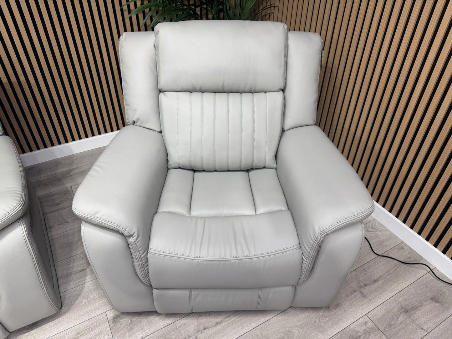DOMINO Leather 3 Seater Sofa + 2 x Armchairs Set, Power Recliners - RRP £3,495