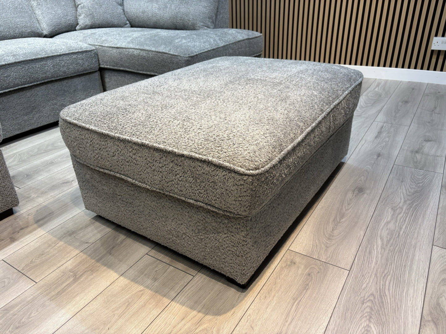 CARNABY Premium Fabric U Shaped Corner Chaise Sofa + Footstool - RRP £1,999