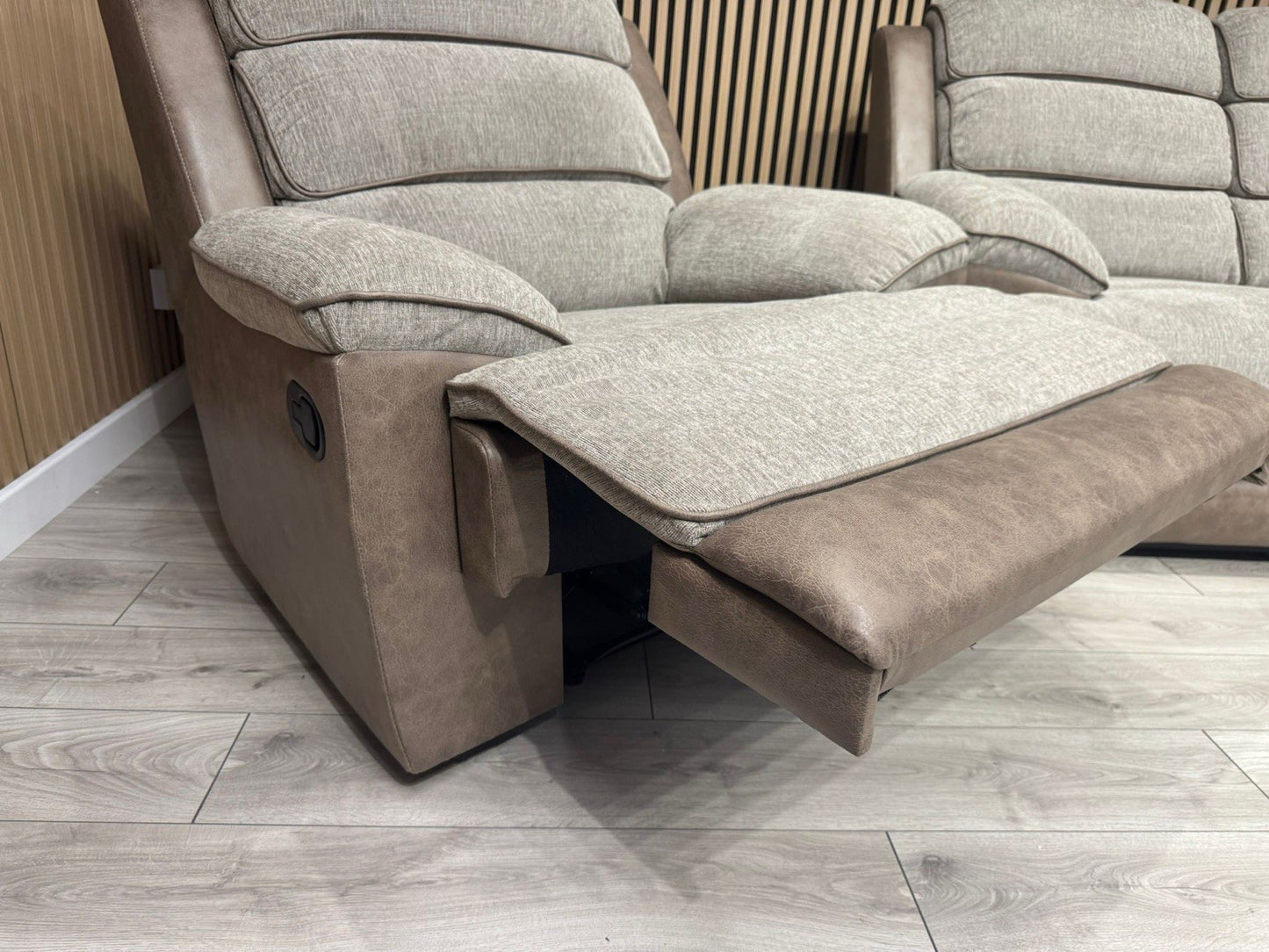 DFS LAKELYN Style Fabric 3 + 2 Seater Sofa + Armchair Set, Manual Recliners