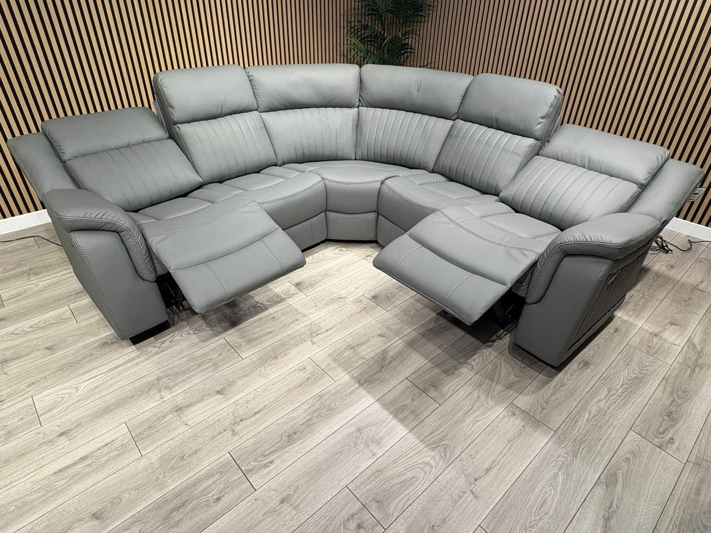 DOMINO Leather Modular Corner Sofa Set, Power Recliners - RRP £2,995