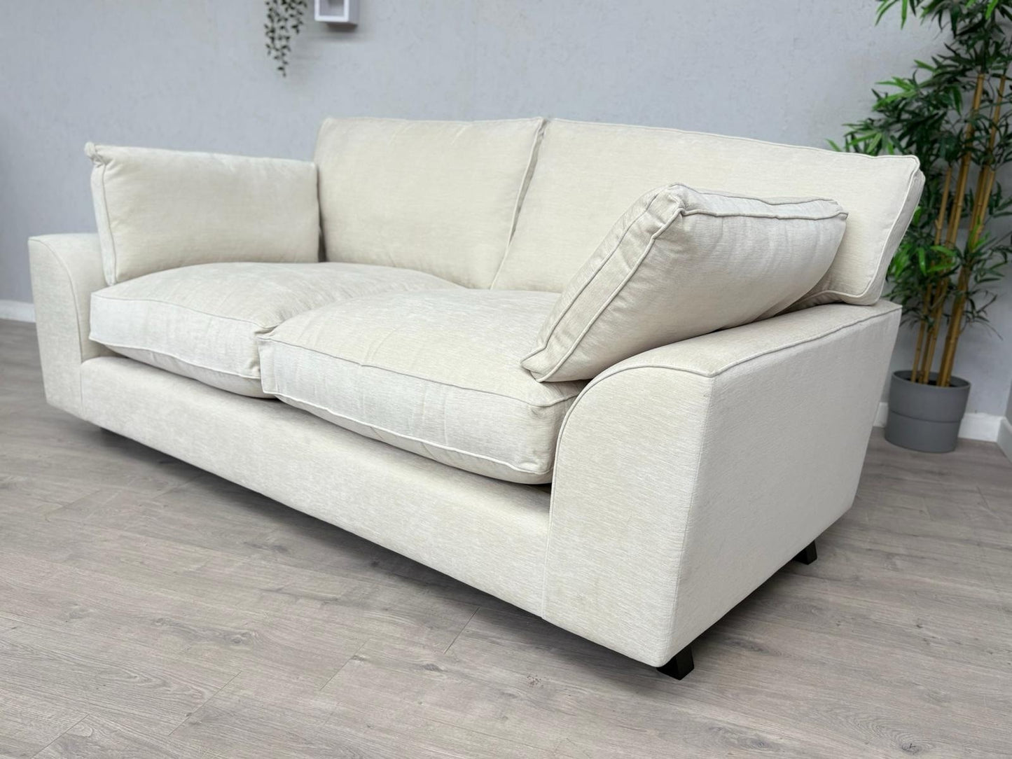 NEXT - STAMFORD Large 3 Seater Grand Sit Sofa, Fine Chenille Oyster - RRP £1,450