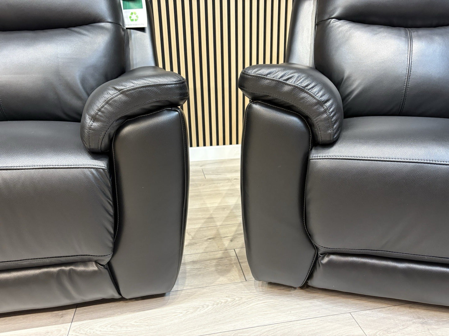 NAVONA 3 Seater + 2 Seater Leather Sofa Set, Power Recliners - RRP £3,498