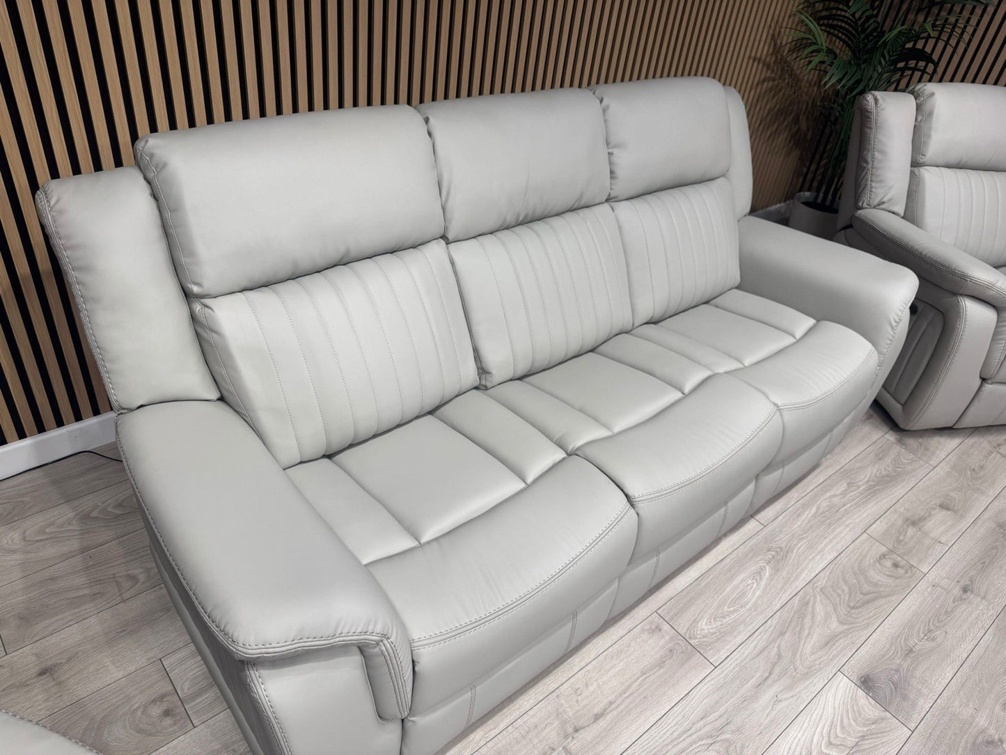 DOMINO Leather 3 Seater Sofa + 2 x Armchairs Set, Power Recliners - RRP £3,495