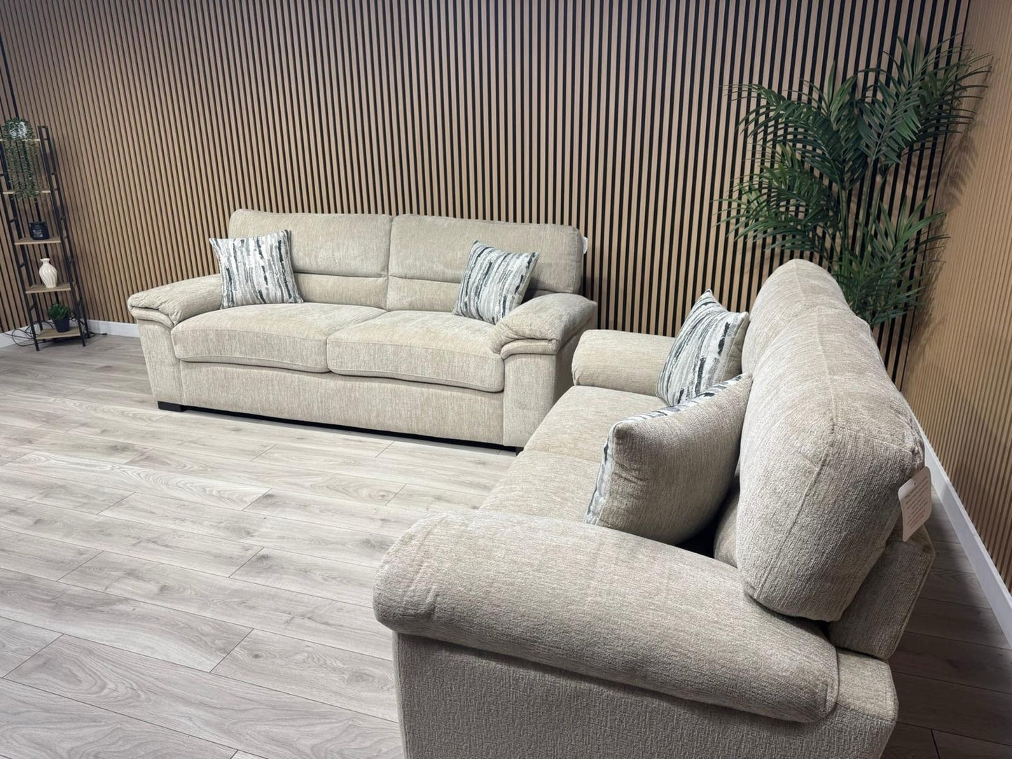 DFS Sample - DEXTER 3 Seater + 2 Seater Sofa Set, Formal Back - RRP £1,898