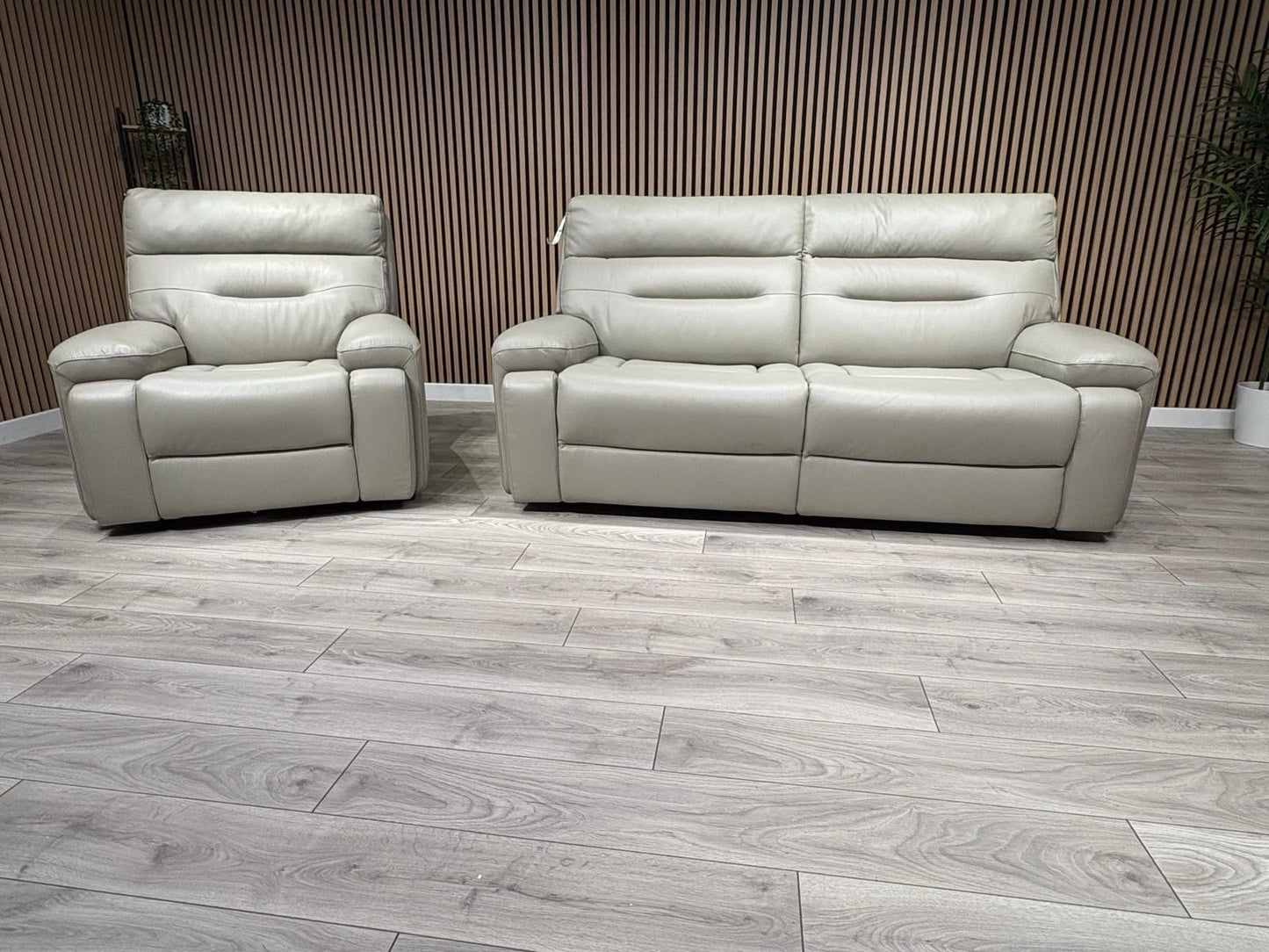 Furniture Village CINEMAX Leather 3 Seater Sofa + Armchair - RRP £2,890