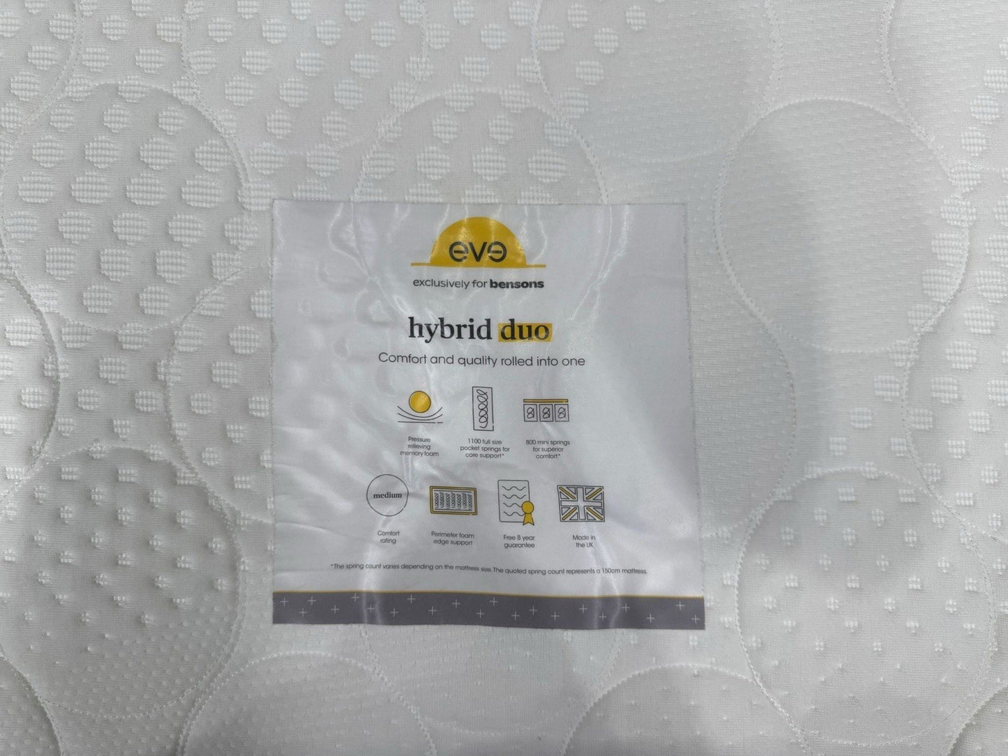 EVE Hybrid Duo 4ft 6 Double Mattress - RRP £599