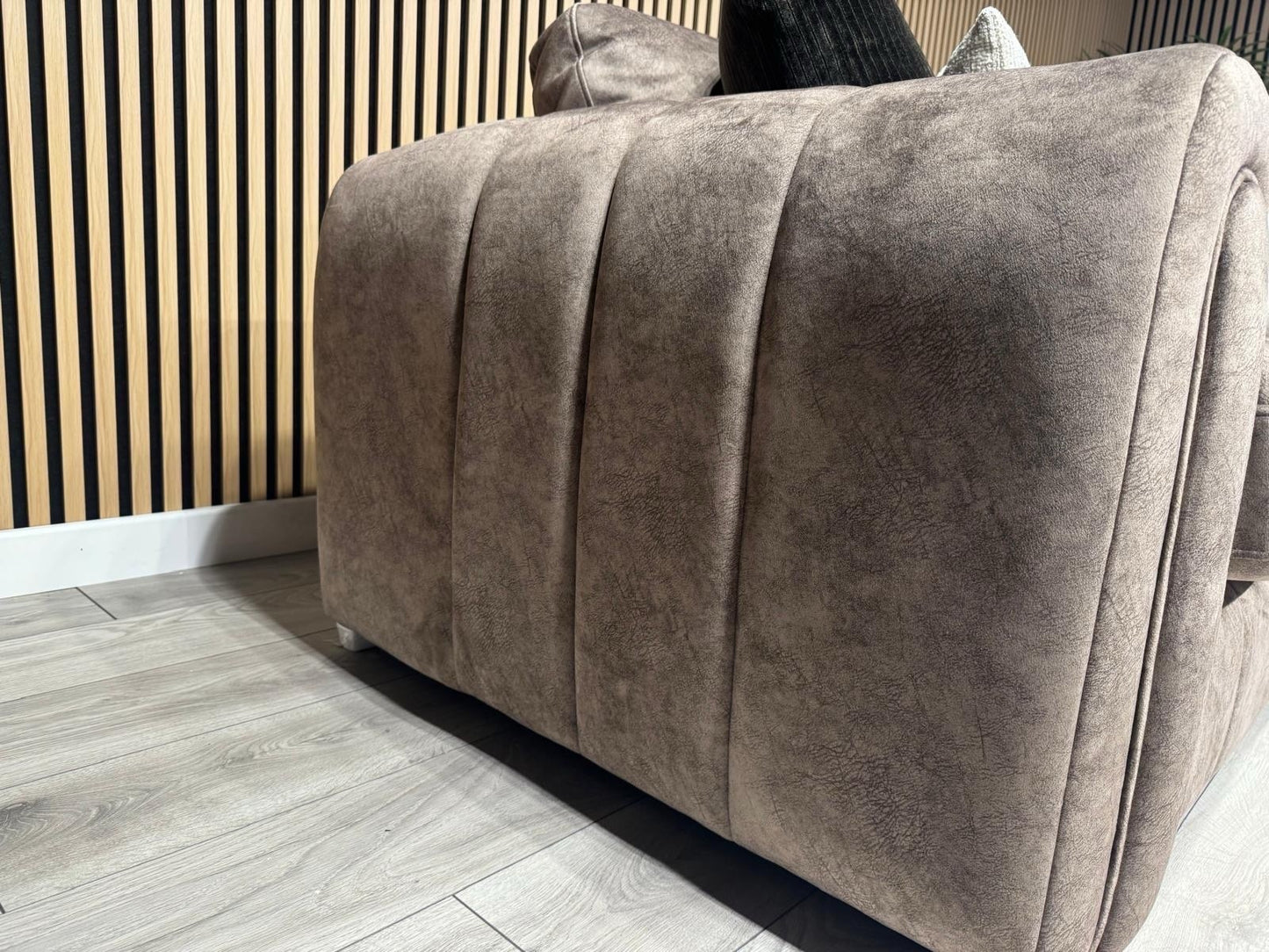 DEVINE Glamour Large Fabric 4 Seater Sofa + Love Chair Armchair - RRP £2,398