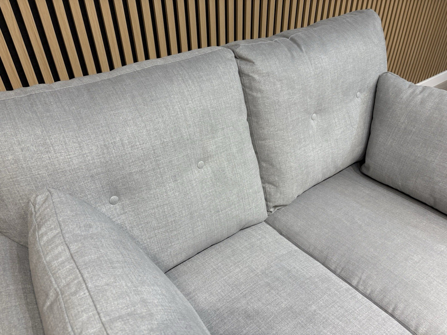 John Lewis ALFIE Fabric 2 x Small 2 Seater Sofa Set, Light Grey - RRP £1,598