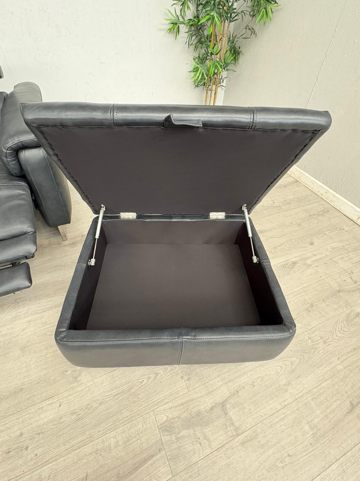 Furniture Village MOET Leather 2 Seater Power Recliner Sofa + Stool - RRP £3,290