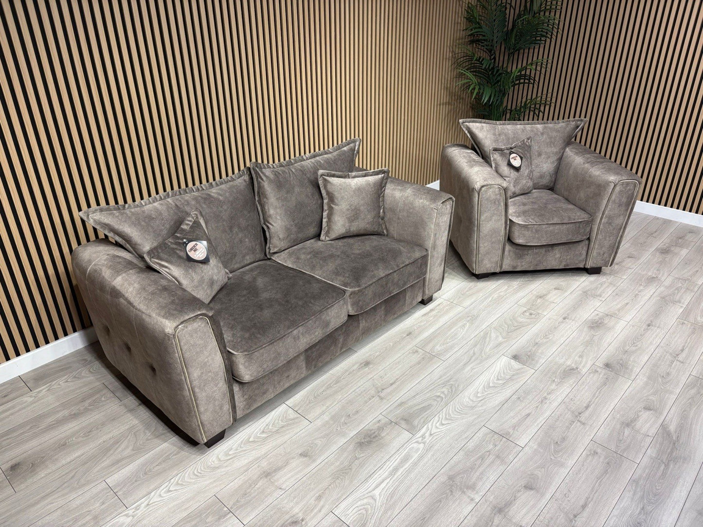 DFS - CHERISHED Style 2 Seater Sofa + Armchair Set, Formal Back - RRP £2,148
