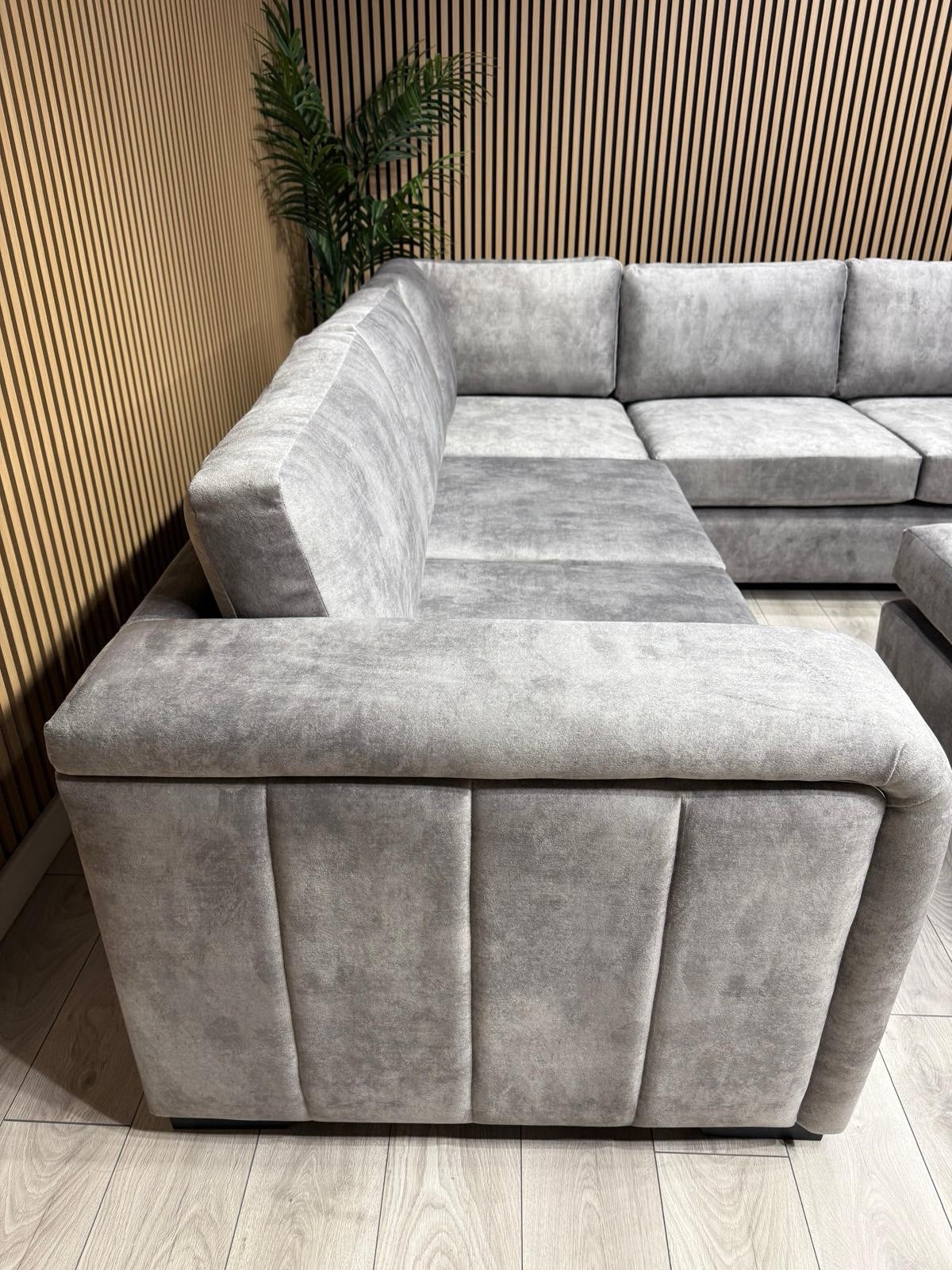 John Lewis Sample - Madrid Corner Sofa Fabric 2c2 Seater + Stool RRP £2599