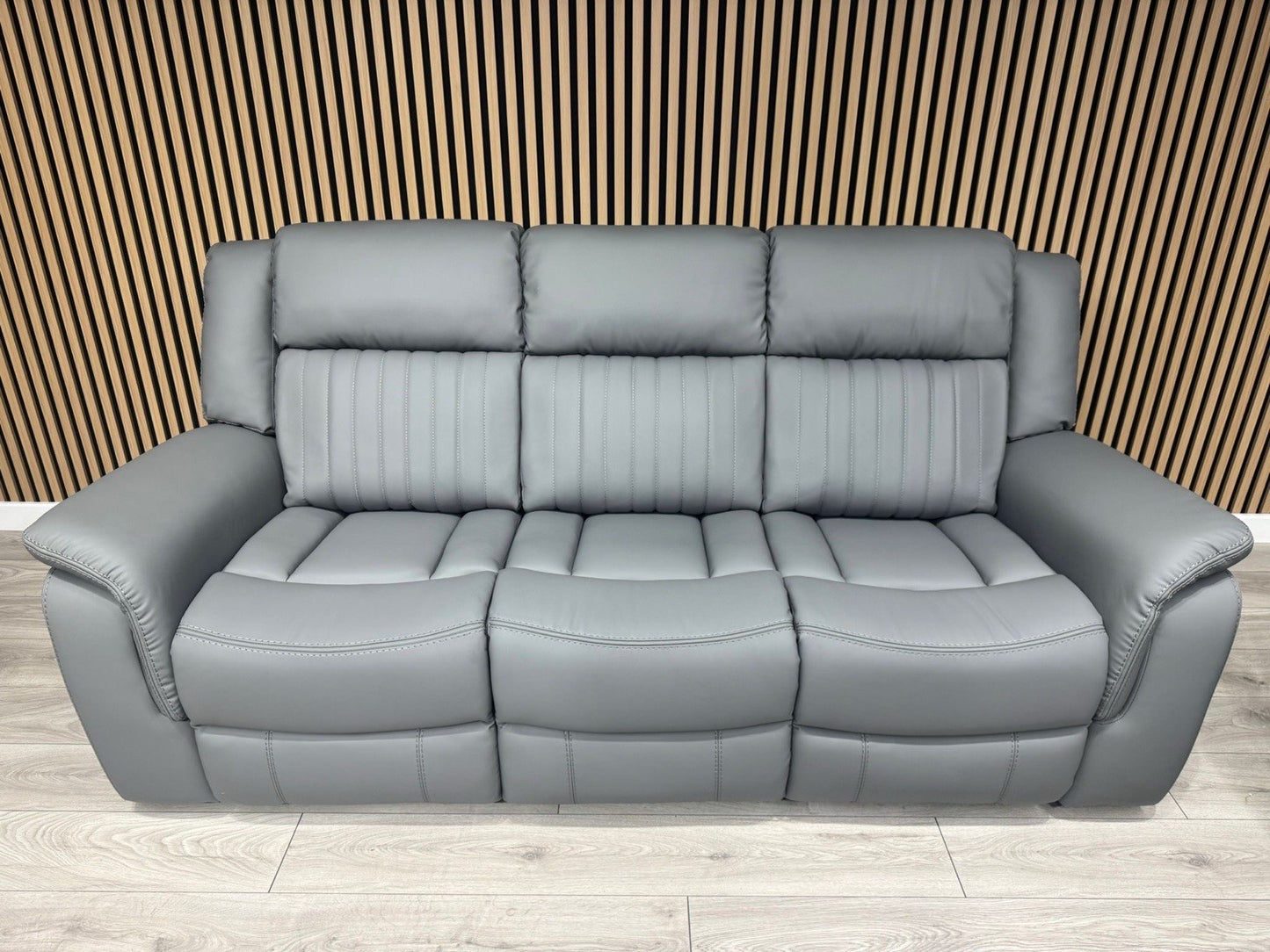 DOMINO 3 Seater + 2 Seater Leather Sofa Set, Power Recliners - RRP £2,995