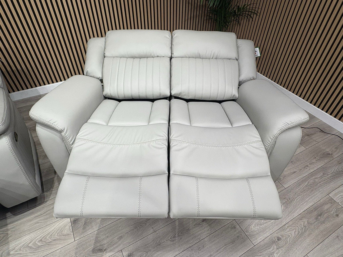 DOMINO 3 Seater + 2 Seater Leather Sofa Set, Power Recliners - RRP £2,995