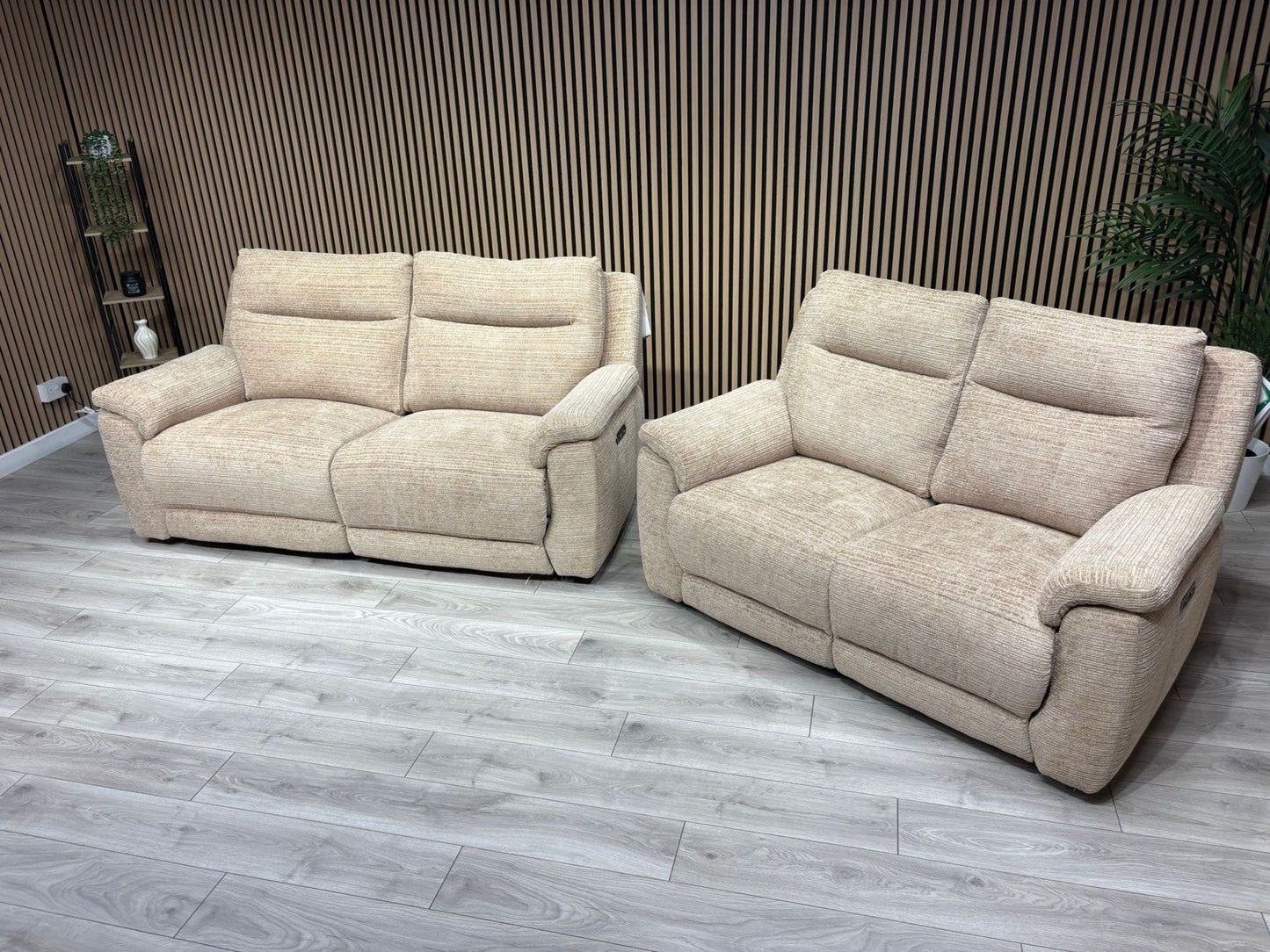 DFS NAVONA 3 Seater + 2 Seater Fabric Sofa Set, Power Recliners - RRP £3,298