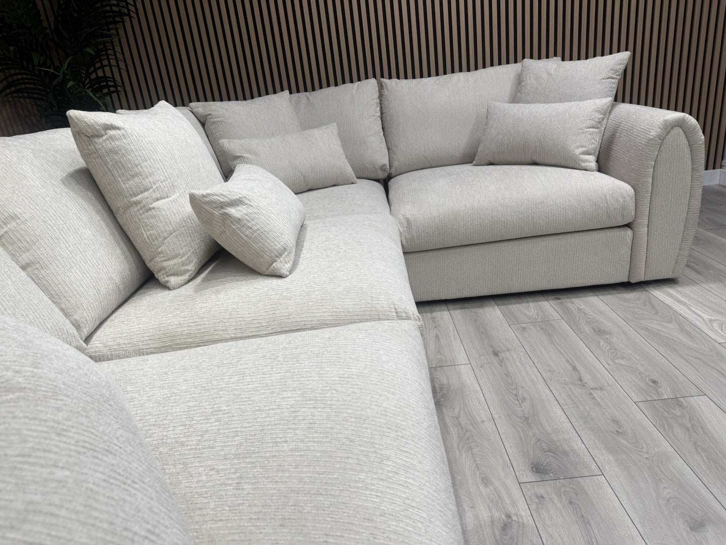 Sofology MARBLE ARCH Style Fabric RHF Corner Sofa, Cream - RRP £3,599