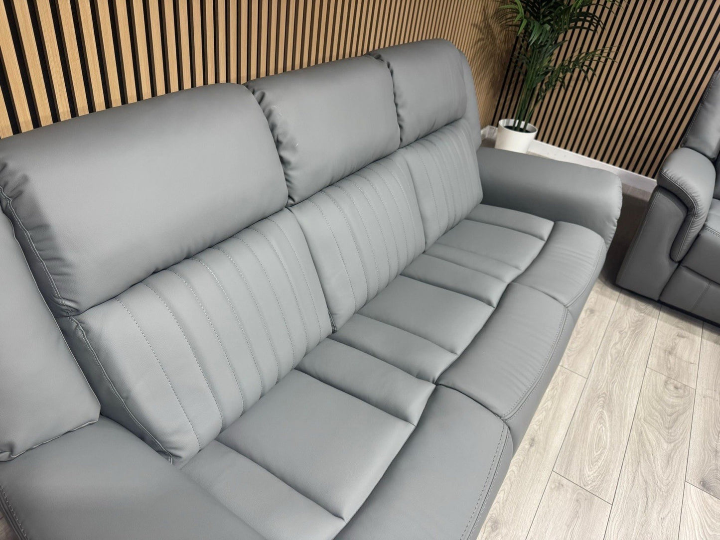DOMINO 3 Seater + 2 Seater Leather Sofa Set, Power Recliners - RRP £2,995