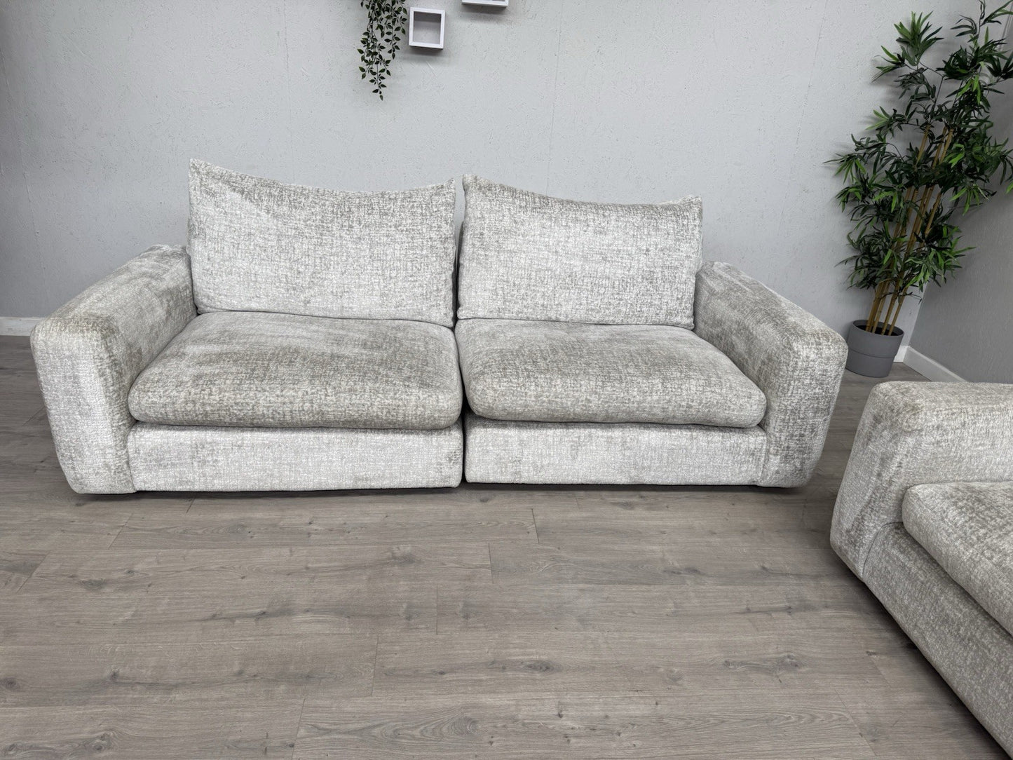 Furniture Village Boutique Pandora 4 Seater Split Sofa + Snuggler RRP £4895