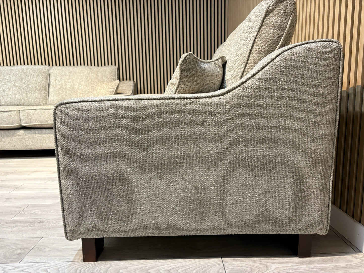 NEBRASKA Premium Fabric 3 Seater + 2 Seater Sofa Set, Stone - RRP £1,899