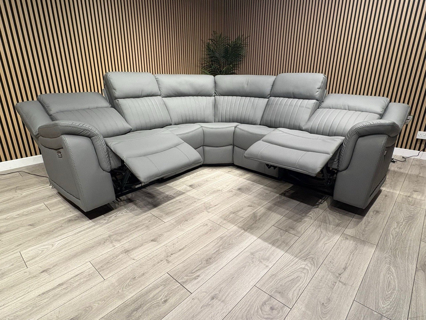 DOMINO Leather Modular Corner Sofa Set, Power Recliners - RRP £2,995