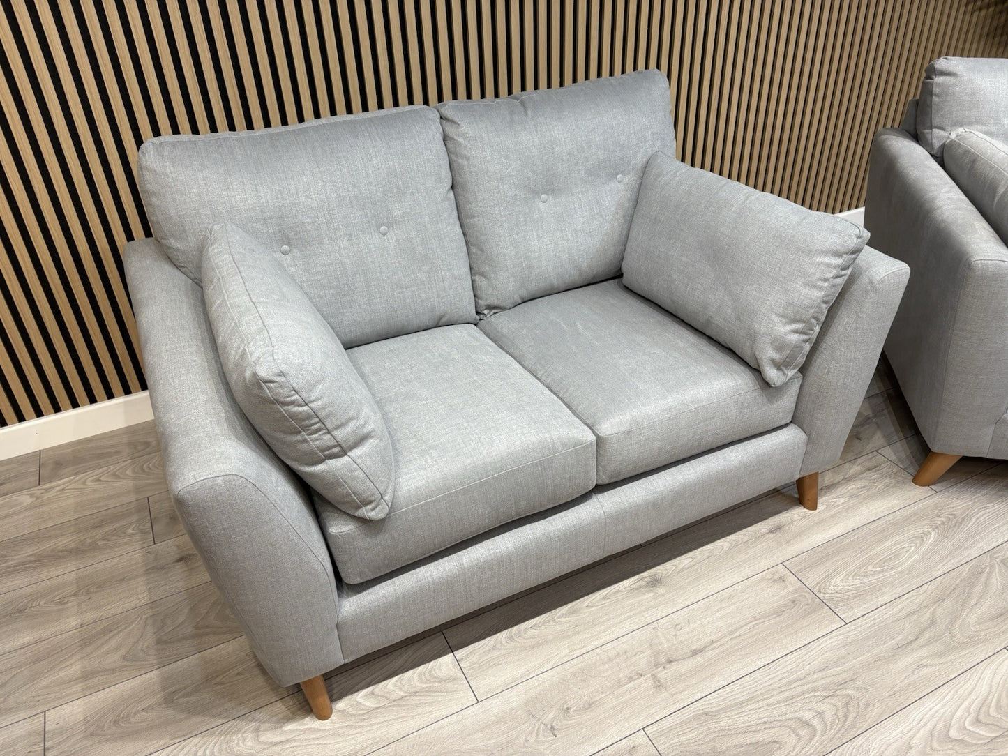 John Lewis ALFIE Fabric 2 x Small 2 Seater Sofa Set, Light Grey - RRP £1,598