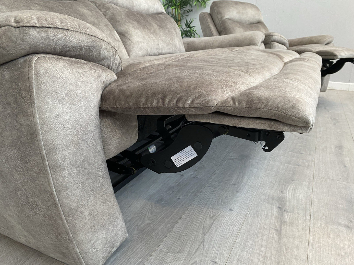 Furniture Village SLOANE Fabric 3 Seater Sofa + Armchair, Power Recliners