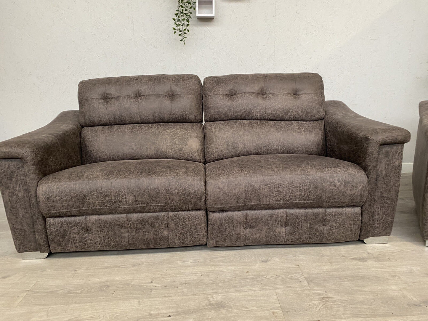 DFS - La-Z-Boy HOLLYWOOD Fabric 3 Seater Manual Recliner Sofa + Cuddler Armchair
