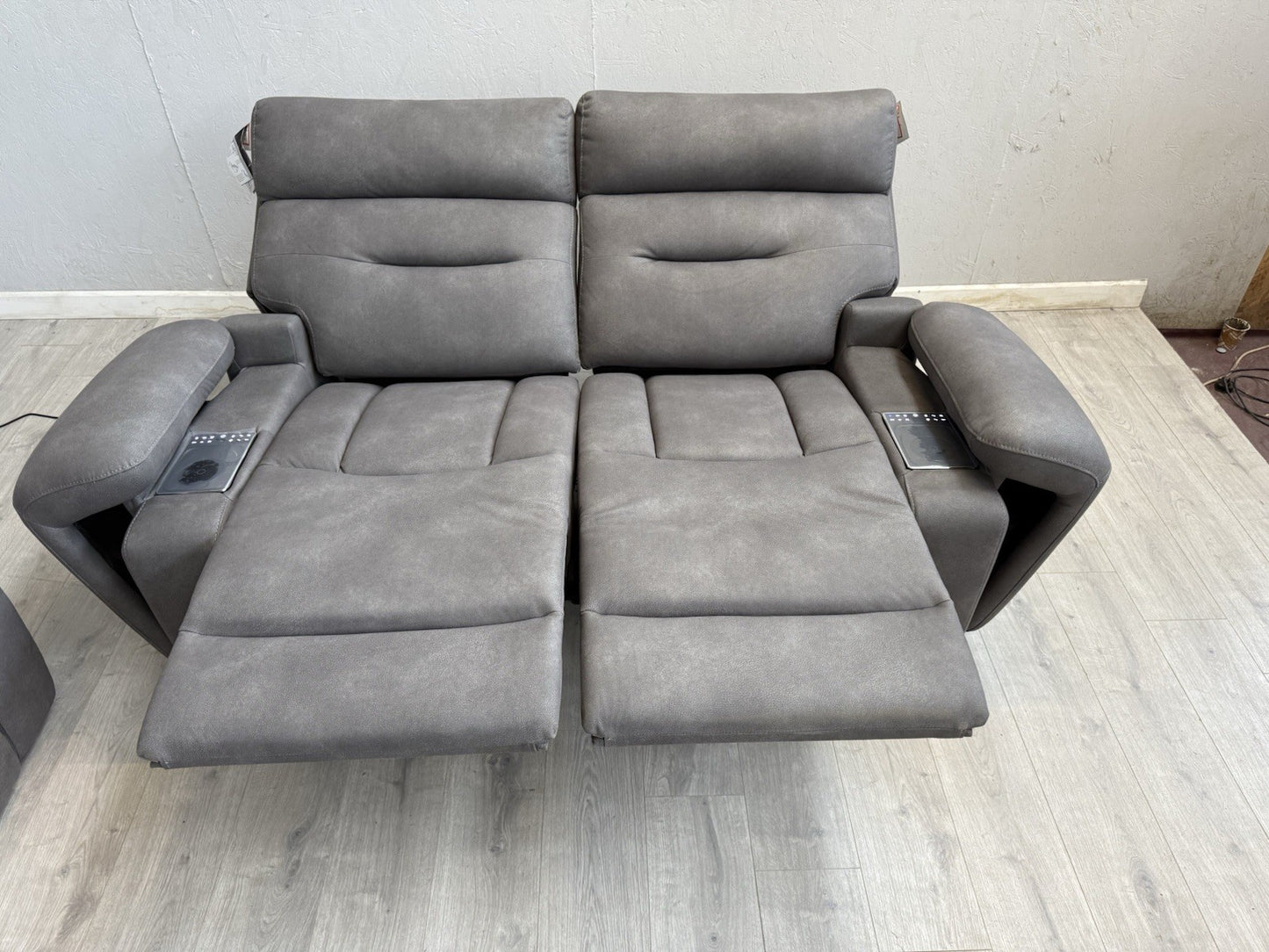 Furniture Village CINEMAX 3 Seater + 2 Seater Power Recliner Media Sofa Set.