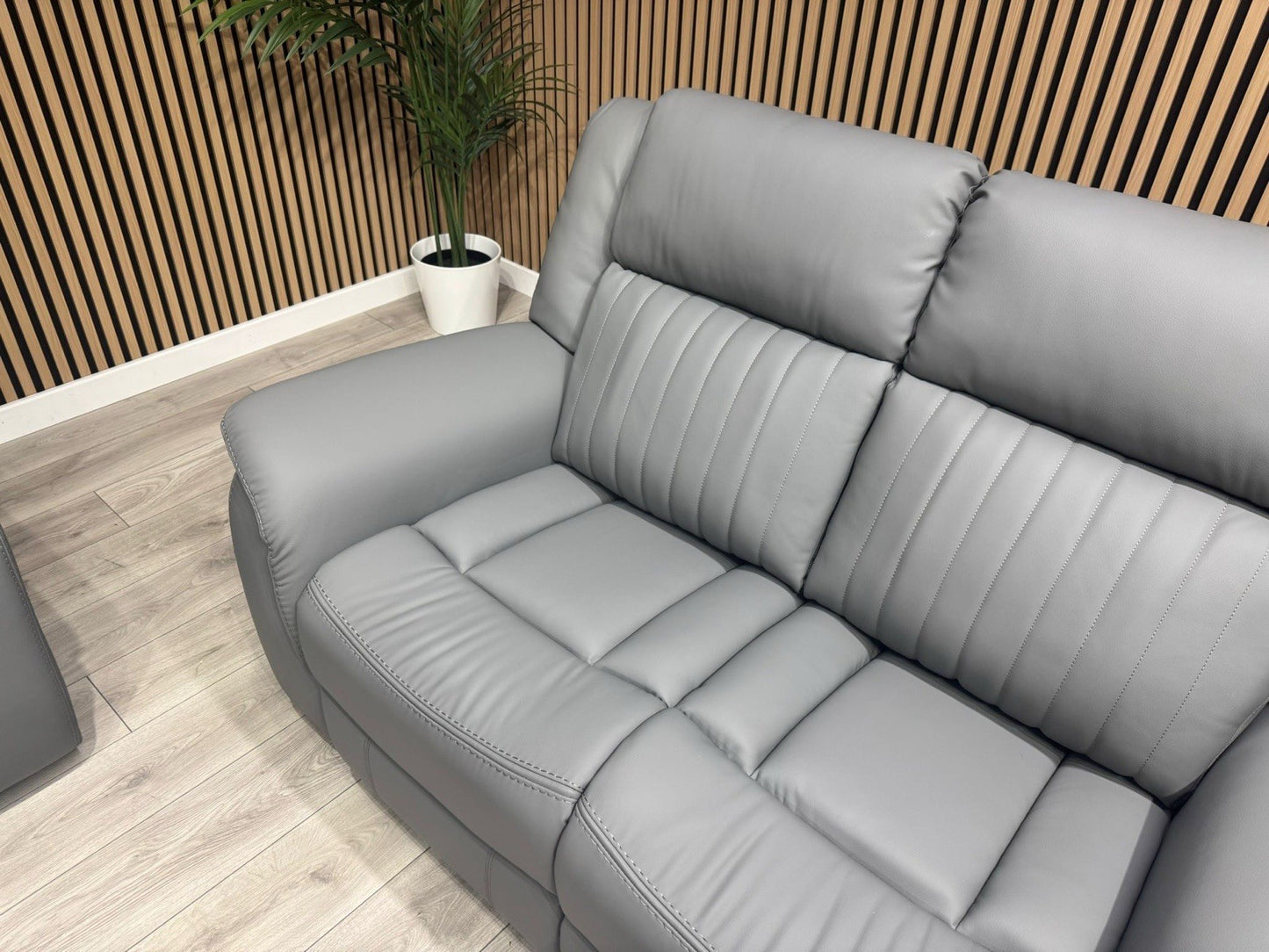 DOMINO 3 Seater + 2 Seater Leather Sofa Set, Power Recliners - RRP £2,995