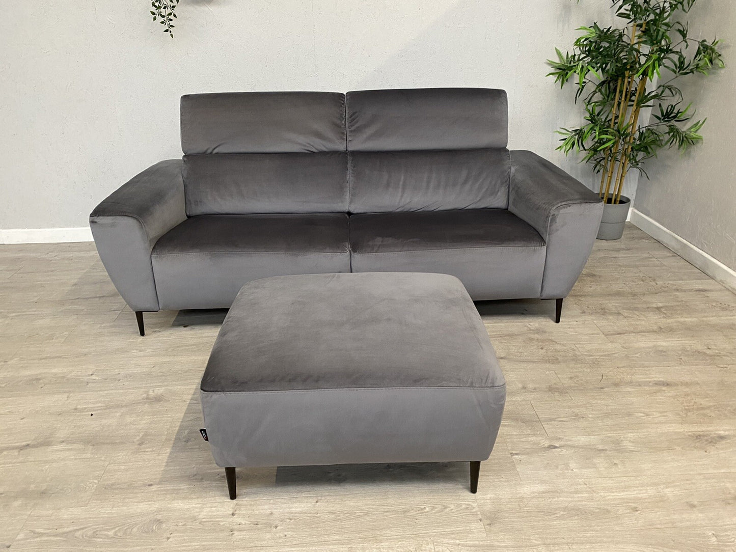 Furniture Village Nicoletti MILANO Fabric 3 Seater Sofa + Footstool - RRP £4,090