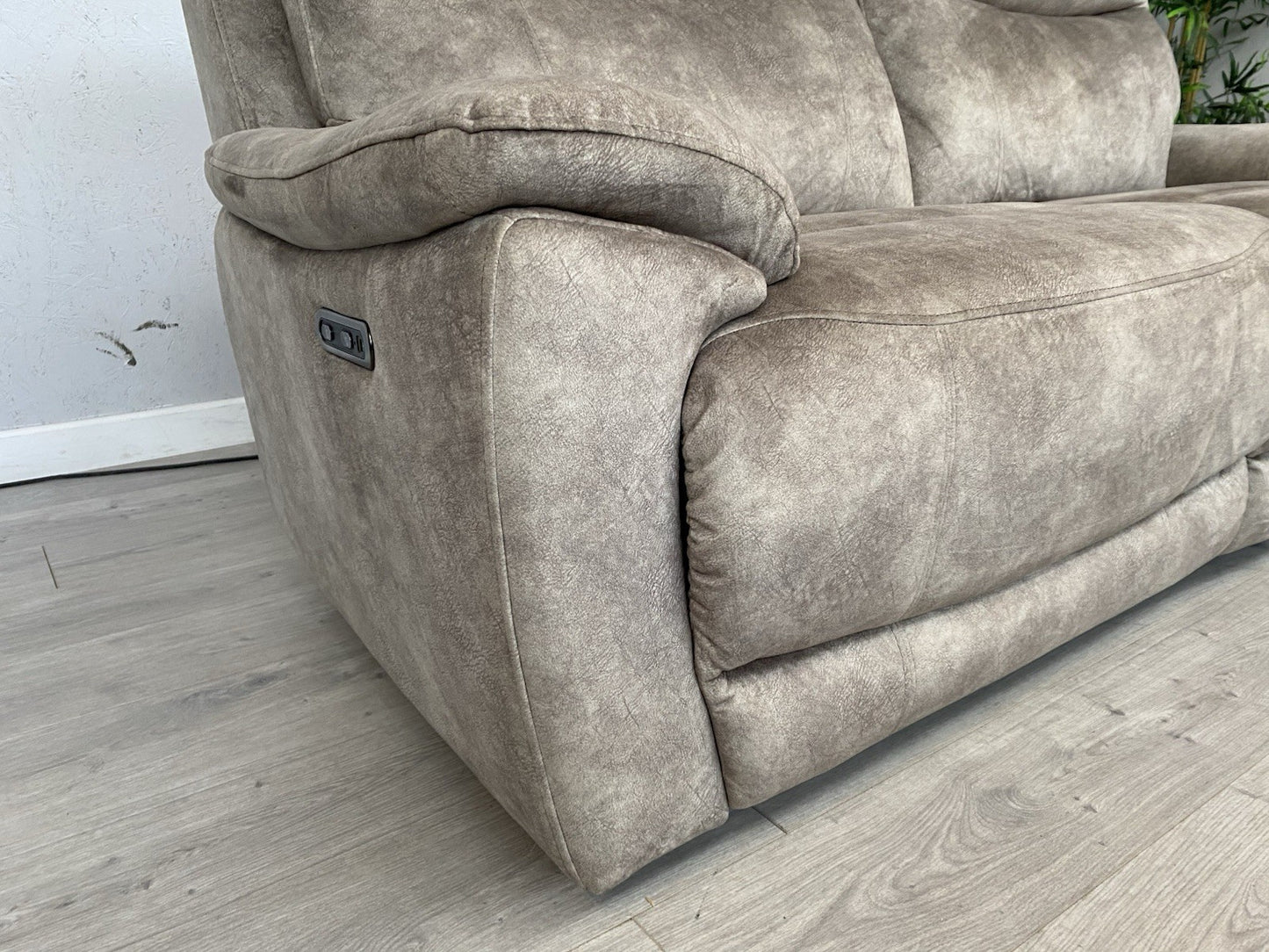 Furniture Village SLOANE Fabric 3 Seater Sofa + Armchair, Power Recliners