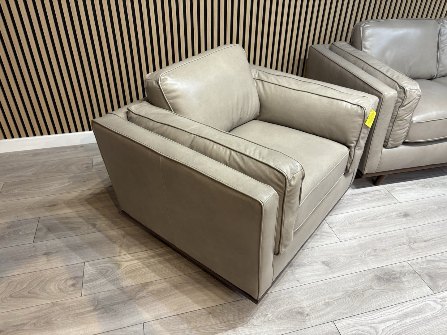 John Lewis Sample VALENCIA 3 Seater + Armchair Leather Sofa Set - RRP £4,198