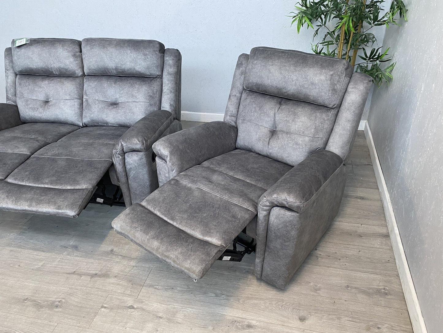 DFS - CASIMIR Style Fabric 2 Seater Sofa + 2 x Armchairs, Recliners - RRP £2,297
