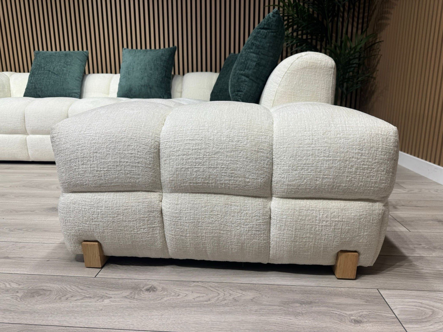 GENOA Large Fabric RHF Open End Chaise Corner Sofa - RRP £2,499