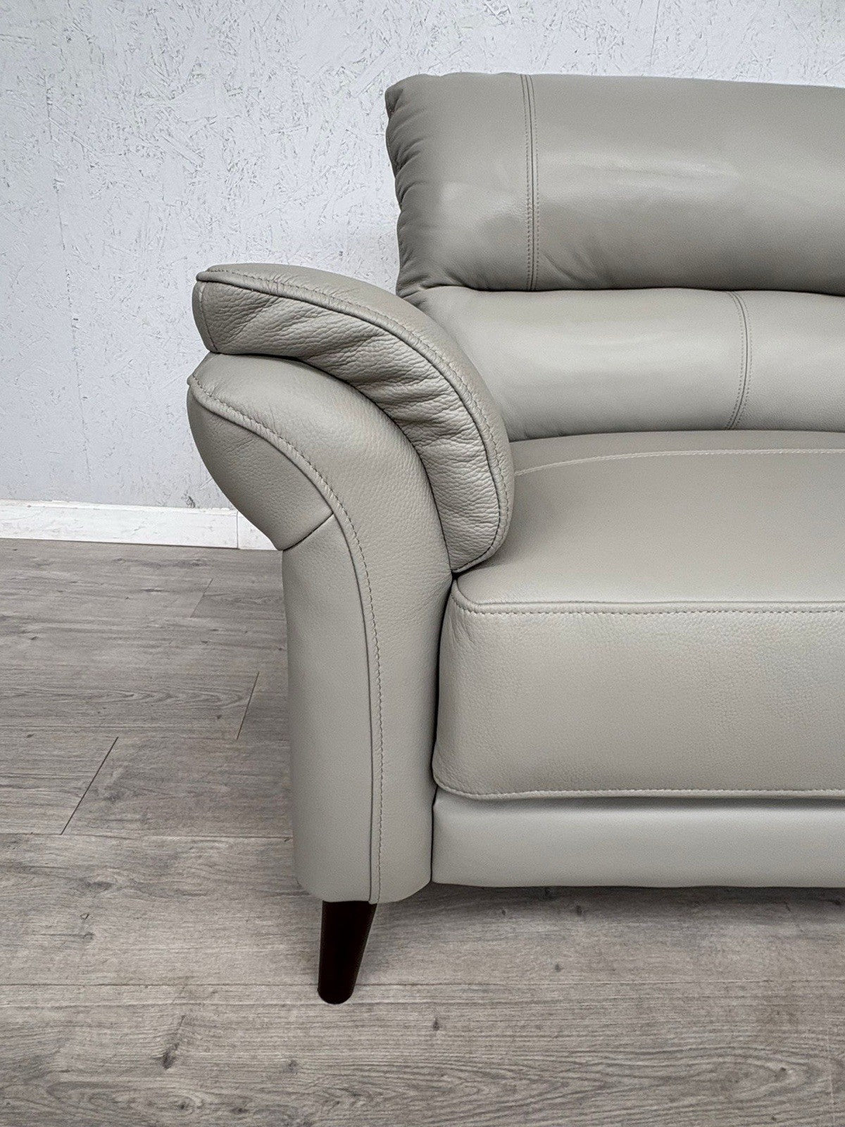 Furniture Village WINNER Leather 3 + 2 Seater Sofa Set, Light Grey - RRP £1,890