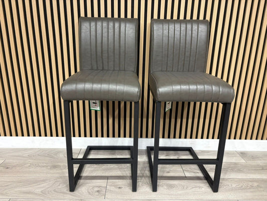 NEXT Sample - RIGA Industrial leather Bar Stools