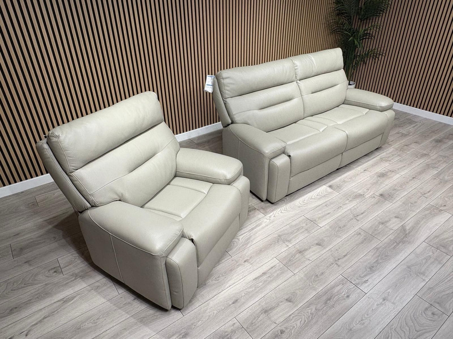 Furniture Village CINEMAX Leather 3 Seater Sofa + Armchair - RRP £2,890