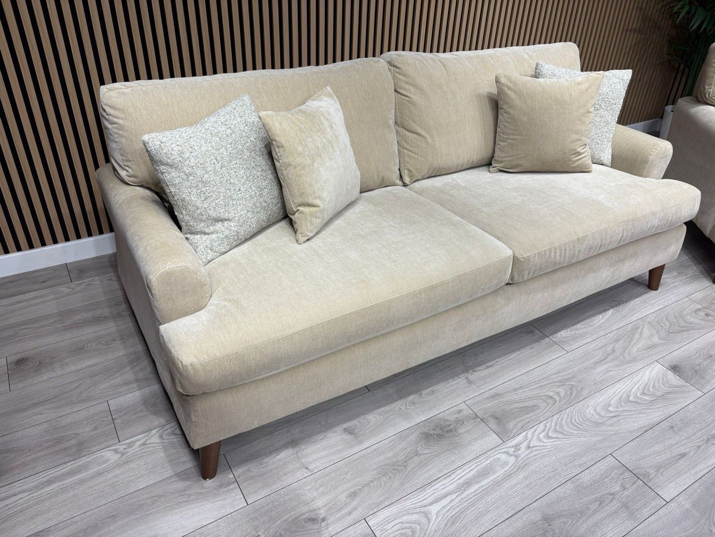 Furniture Village JACKSON Fabric Velvet 4 Seater Sofa + Armchair - RRP £1,840