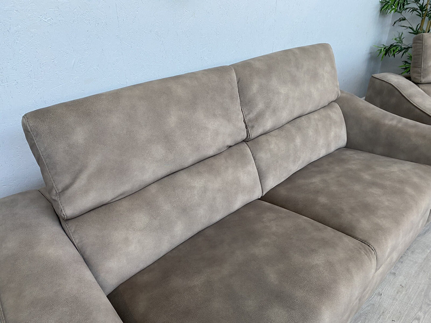Furniture Village ELIXIR Fabric 3 Seater Sofa Bed + 2 Seater Power Recliner Sofa