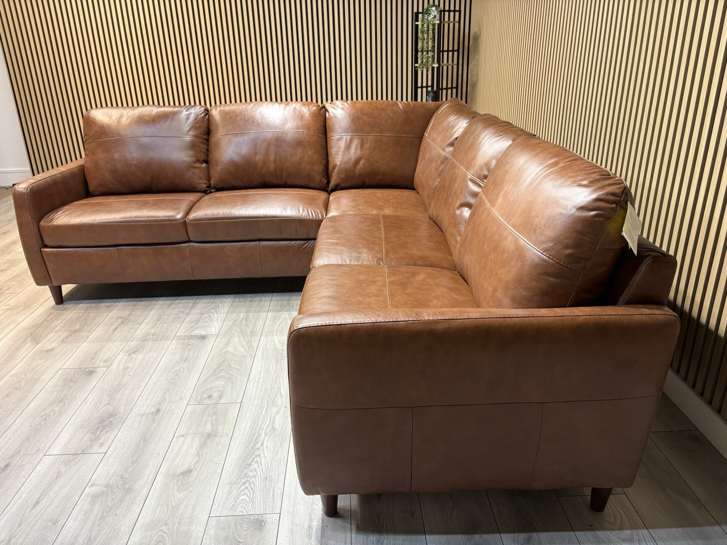 John Lewis BAILEY Style Leather 2 Corner 2 Sofa, Tan - RRP £3,679