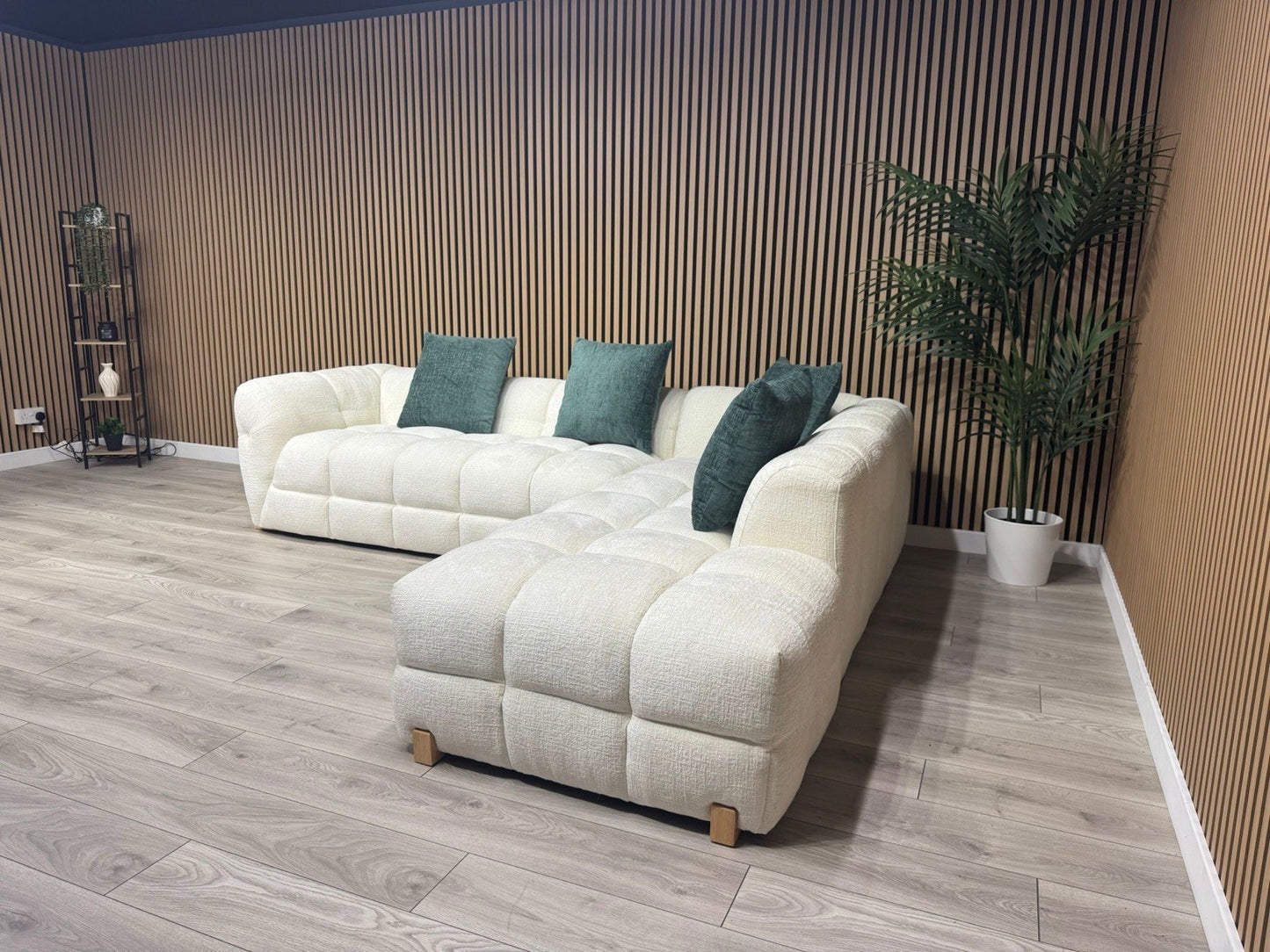 GENOA Large Fabric RHF Open End Chaise Corner Sofa - RRP £2,499