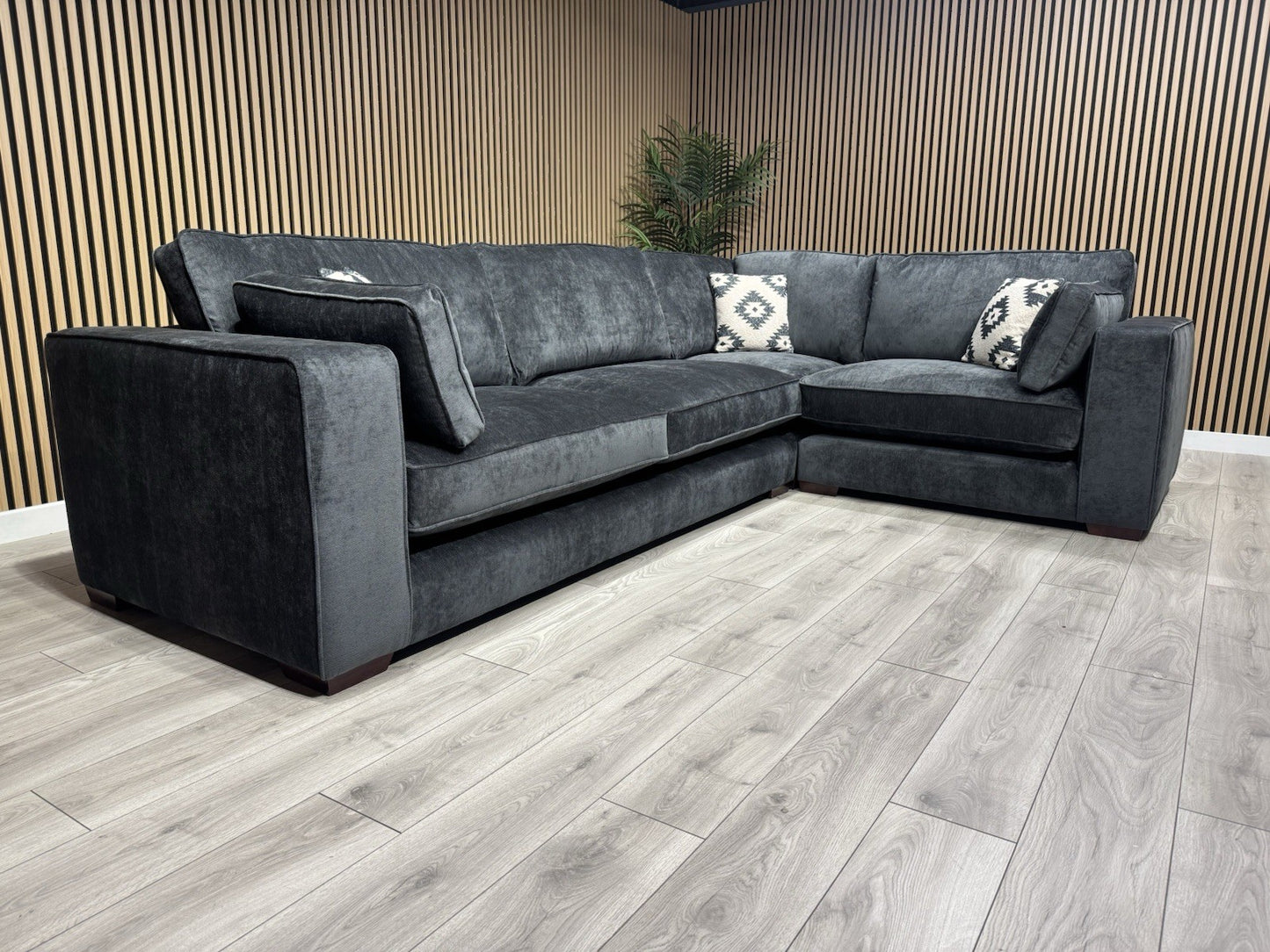 Sofology CAVALLI Style Fabric Small 3 Corner 1.5 Sofa, Slate - RRP £4,499