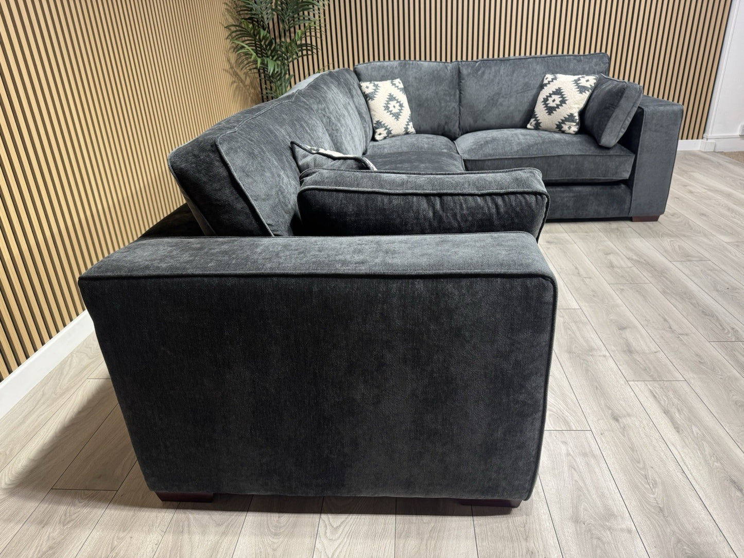 Sofology CAVALLI Style Fabric Small 3 Corner 1.5 Sofa, Slate - RRP £4,499