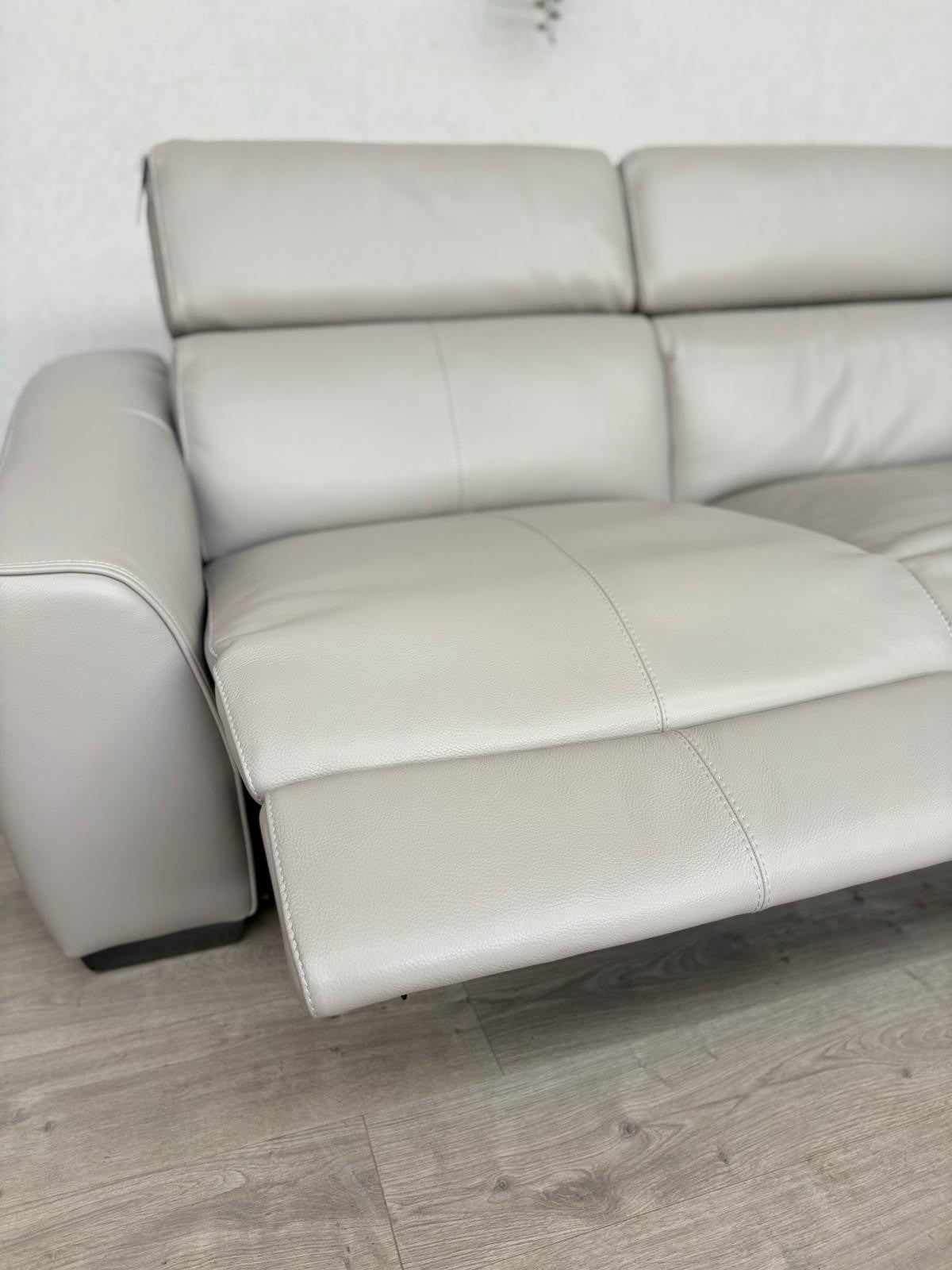 Furniture Village XAVIER Leather 3 + 2 Seater Sofa Set, Power Recliner RRP £4390
