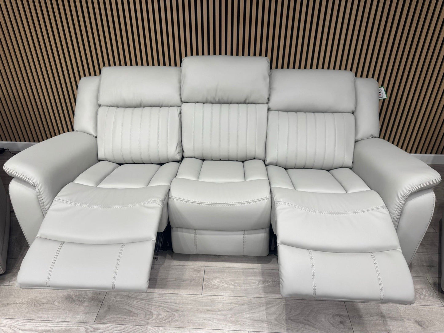 DOMINO Leather 3 Seater Sofa + 2 x Armchairs Set, Power Recliners - RRP £3,495