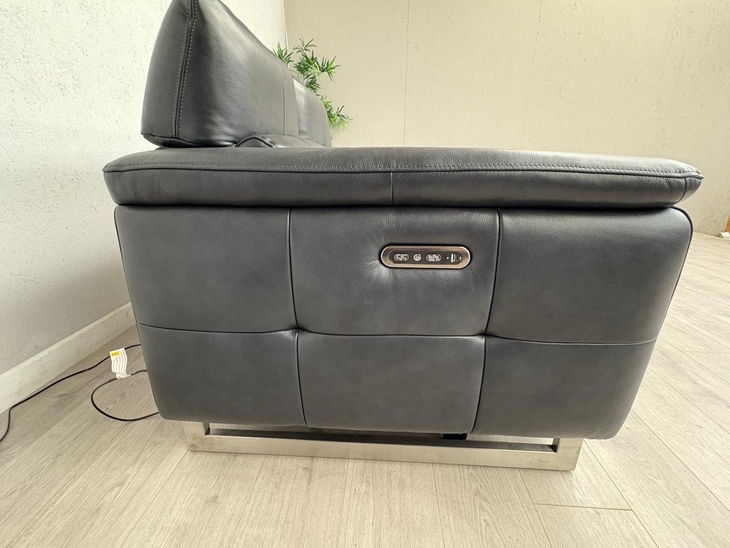 Furniture Village MOET Leather 2 Seater Power Recliner Sofa + Stool - RRP £3,290